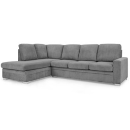 Home Detail Alcott 6 Seater Grey Jumbo Cord Fabric Left Hand Corner Sofa - Wilko - thumbnail 3