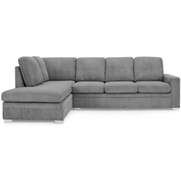 Home Detail Alcott 6 Seater Grey Jumbo Cord Fabric Left Hand Corner Sofa - Wilko - thumbnail 4
