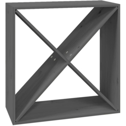 vidaXL 4 Shelf Grey Freestanding Wine Cabinet - Size: 62 x 62 x 25cm - Wilko - thumbnail 3