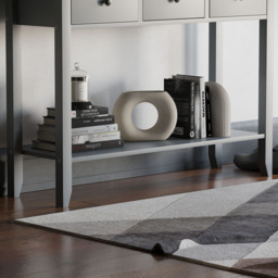 VIDA DESIGNS Windsor 3 Drawer Grey Console Table - Size: 30 x 100 x 74cm - Wilko - thumbnail 6