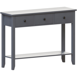 VIDA DESIGNS Windsor 3 Drawer Grey Console Table - Size: 30 x 100 x 74cm - Wilko - thumbnail 3