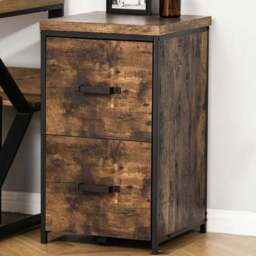 Vinsetto Brown Office Filing Cabinet - Size: 40 x 41.5 x 69.5cm - Wilko - thumbnail 1