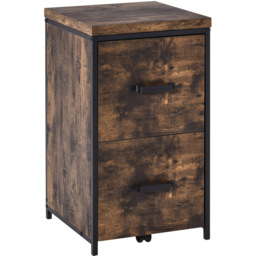 Vinsetto Brown Office Filing Cabinet - Size: 40 x 41.5 x 69.5cm - Wilko - thumbnail 3