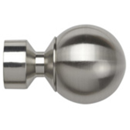 New Edge Blinds 200cm Fixed Length Satin Silver Eyelet Metal Curtain Pole Set with Met Ball Finial - Wilko - thumbnail 3