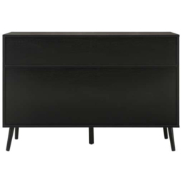 Croxley 7 Drawer Black and Oak Rattan Chest of Drawers - Birlea - Wilko - thumbnail 6