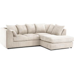 Portland Luxor 4 Seater Cream Jumbo Cord Right Hand L Shape Corner Sofa - Wilko - thumbnail 3