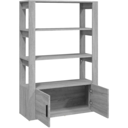 vidaXL 2 Door 3 Shelf Grey Sonoma Wooden Sideboard - Size: 119.5 x 80 x 30cm - Wilko - thumbnail 7