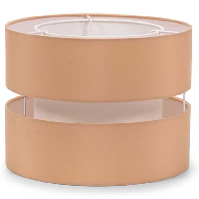 ValueLights Sophia 2-Tier Sand and White Small Ceiling Light Shade - Size: 19 x 26 x 26cm - Brown - Wilko - image 1