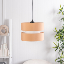 ValueLights Sophia 2-Tier Sand and White Small Ceiling Light Shade - Size: 19 x 26 x 26cm - Brown - Wilko - thumbnail 3