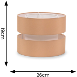 ValueLights Sophia 2-Tier Sand and White Small Ceiling Light Shade - Size: 19 x 26 x 26cm - Brown - Wilko - thumbnail 7