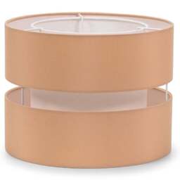 ValueLights Sophia 2-Tier Sand and White Small Ceiling Light Shade - Size: 19 x 26 x 26cm - Brown - Wilko
