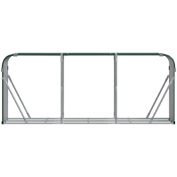 vidaXL Green Galvanised Steel Firewood Log Holder 100 x 234 x 45cm - Wilko - thumbnail 4