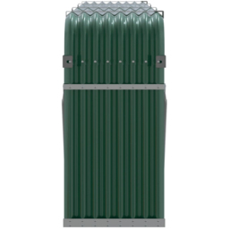 vidaXL Green Galvanised Steel Firewood Log Holder 100 x 234 x 45cm - Wilko - thumbnail 5