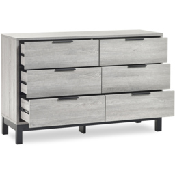 Julian Bowen Bali 6 Drawer Grey Oak Wide Chest of Drawers - Wood - Wilko - thumbnail 5