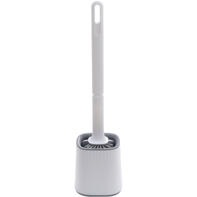 Living and Home White Silicone Flexible Toilet Brush with Holder - Size: 41 x 7.7 x 10.2cm - Wilko - image 1