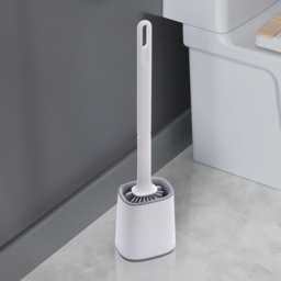 Living and Home White Silicone Flexible Toilet Brush with Holder - Size: 41 x 7.7 x 10.2cm - Wilko - thumbnail 3