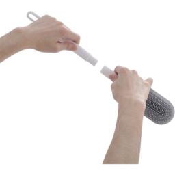 Living and Home White Silicone Flexible Toilet Brush with Holder - Size: 41 x 7.7 x 10.2cm - Wilko - thumbnail 7