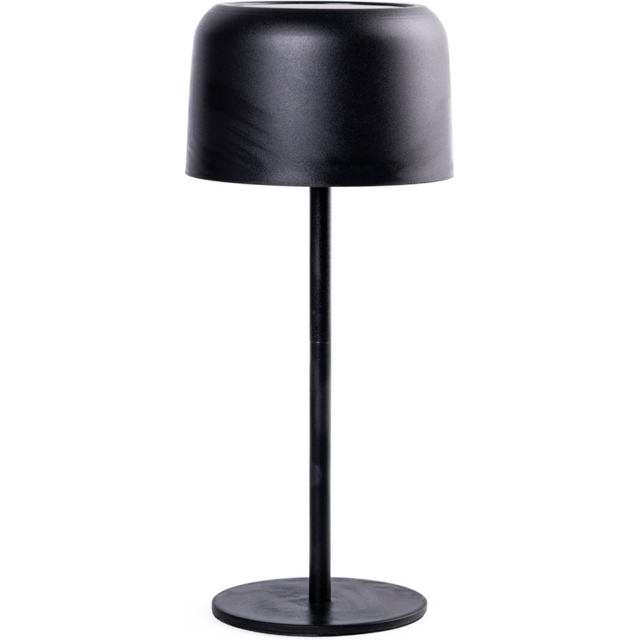 Garden Gear Onyx Black Solar Garden Table Lamp - Size: 30.5 x 13.2 x 13.2cm - Wilko - image 1