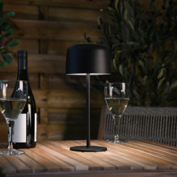 Garden Gear Onyx Black Solar Garden Table Lamp - Size: 30.5 x 13.2 x 13.2cm - Wilko - thumbnail 4