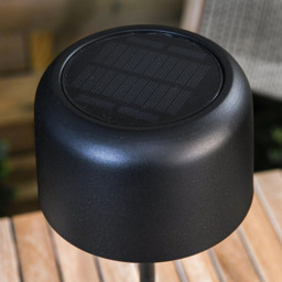 Garden Gear Onyx Black Solar Garden Table Lamp - Size: 30.5 x 13.2 x 13.2cm - Wilko - thumbnail 5
