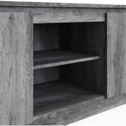 GFW Canyon 2 Door 2 Open Shelf Charcoal Grey Wide TV Unit - Size: 60 x 147 x 45cm - Wilko - thumbnail 7