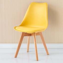 Eva Set of 2 Yellow Padded Dining Chairs - MCC - Wilko