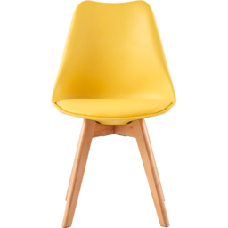 Eva Set of 2 Yellow Padded Dining Chairs - MCC - Wilko - thumbnail 4