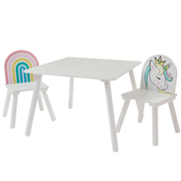Liberty House Toys Kids Unicorn Table and 2 Chairs Chest - Size: 44 x 60 x 60cm - Wilko - thumbnail 3
