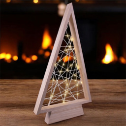 St Helens LED Wooden Self Assemble Xmas Tree 63cm - Size: 630 x 370 x 43cm - Brown - Wilko - thumbnail 3