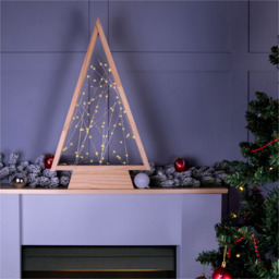 St Helens LED Wooden Self Assemble Xmas Tree 63cm - Size: 630 x 370 x 43cm - Brown - Wilko - thumbnail 5