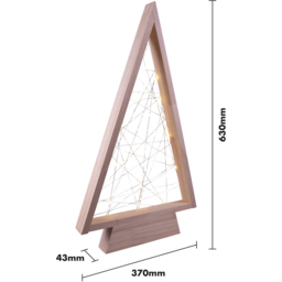 St Helens LED Wooden Self Assemble Xmas Tree 63cm - Size: 630 x 370 x 43cm - Brown - Wilko - thumbnail 6