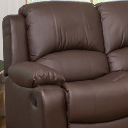 Glendale 2 Seater Brown Bonded Leather Manual Recliner Sofa - Artemis Home - Wilko - thumbnail 3