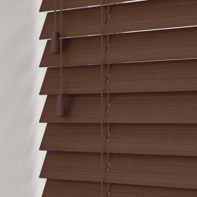 New Edge Blinds Grained Venetian Blinds Chocolate 260cm - Size: W 260cm x D 130cm - Wilko - image 1