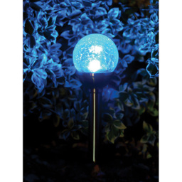 Luxform Pilar LED Solar Garden Spike Light - Size: 8 x 8 x 38cm - Silver - Wilko - thumbnail 4