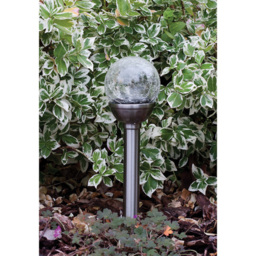Luxform Pilar LED Solar Garden Spike Light - Size: 8 x 8 x 38cm - Silver - Wilko - thumbnail 3
