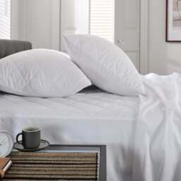 The Lyndon Company Easy Wash Pillow Protector 2 Pack - Size: 70 x 40 x 6cm - White - Wilko