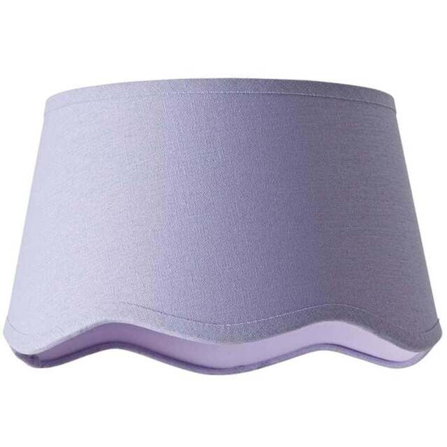 ValueLights Mabel Scalloped Bottom Lilac Linen Small Shade - Size: 15 x 25 x 25cm - Purple - Wilko - image 1