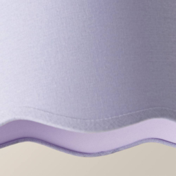 ValueLights Mabel Scalloped Bottom Lilac Linen Small Shade - Size: 15 x 25 x 25cm - Purple - Wilko - thumbnail 7