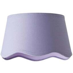 ValueLights Mabel Scalloped Bottom Lilac Linen Small Shade - Size: 15 x 25 x 25cm - Purple - Wilko - thumbnail 1