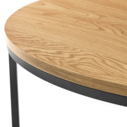 Julian Bowen Bellini Oak Round Nest of Tables Set of 2 - Size: 80 x 80 x 50cm - Wood - Wilko - thumbnail 5