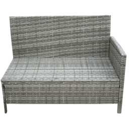 HGD Alia 6 Seater Grey Rattan Garden Corner Dining Sofa Set with Glass Table - Wilko - thumbnail 6