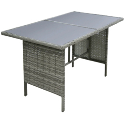 HGD Alia 6 Seater Grey Rattan Garden Corner Dining Sofa Set with Glass Table - Wilko - thumbnail 7