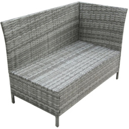 HGD Alia 6 Seater Grey Rattan Garden Corner Dining Sofa Set with Glass Table - Wilko - thumbnail 5