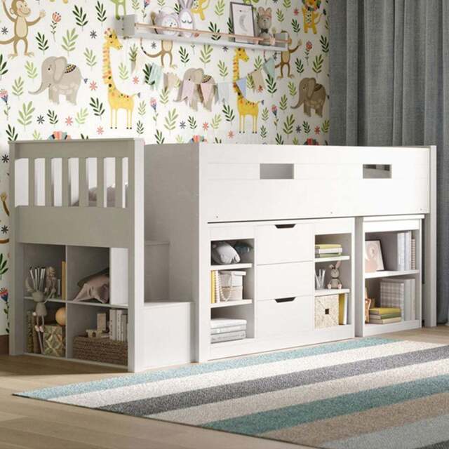 Flair Charlie White Wooden Cabin Bed - Size: Single - Wilko - image 1