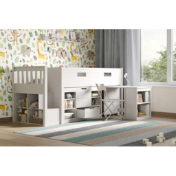 Flair Charlie White Wooden Cabin Bed - Size: Single - Wilko - thumbnail 6