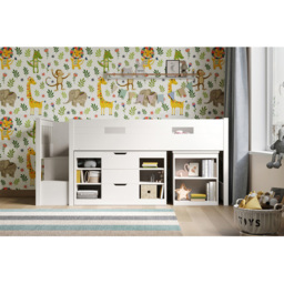 Flair Charlie White Wooden Cabin Bed - Size: Single - Wilko - thumbnail 4