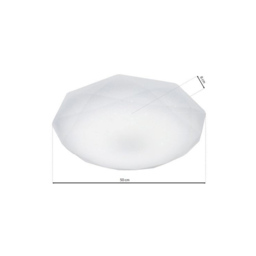 Milagro Hex White LED Ceiling Lamp 230V - Size: 50 x 50 x 8cm - Wilko - thumbnail 7