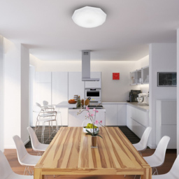 Milagro Hex White LED Ceiling Lamp 230V - Size: 50 x 50 x 8cm - Wilko - thumbnail 4