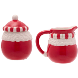 The Seasonal Gift Co. Santa Sugar Bowl and Milk Jug Set - Size: 10.5 x 12.5 x 9cm - Red - Wilko - thumbnail 6