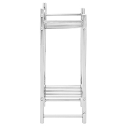 Premier Housewares 2 Tier Wall Mount Towel Shelves - Size: 50 x 21 x 52cm - Silver - Wilko - thumbnail 4